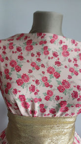 Latina Spandex -Somon cu Trandafirasi Rosii - STO1060